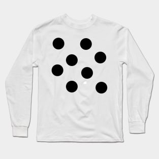 Black Polka Dots Long Sleeve T-Shirt